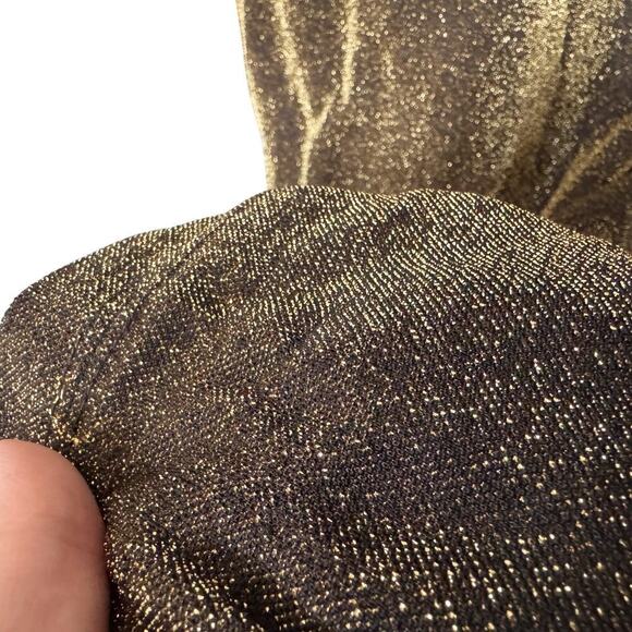 Y2K Vintage 90s Slip Dress S M 4 6 Gold Shimmer Prom Formal RAG whimsygoth 1092 - Picture 7 of 15